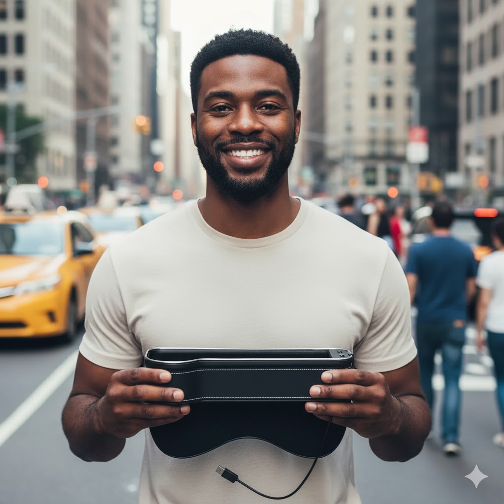 Boîte de Rangement pour Voiture avec Double Port USB